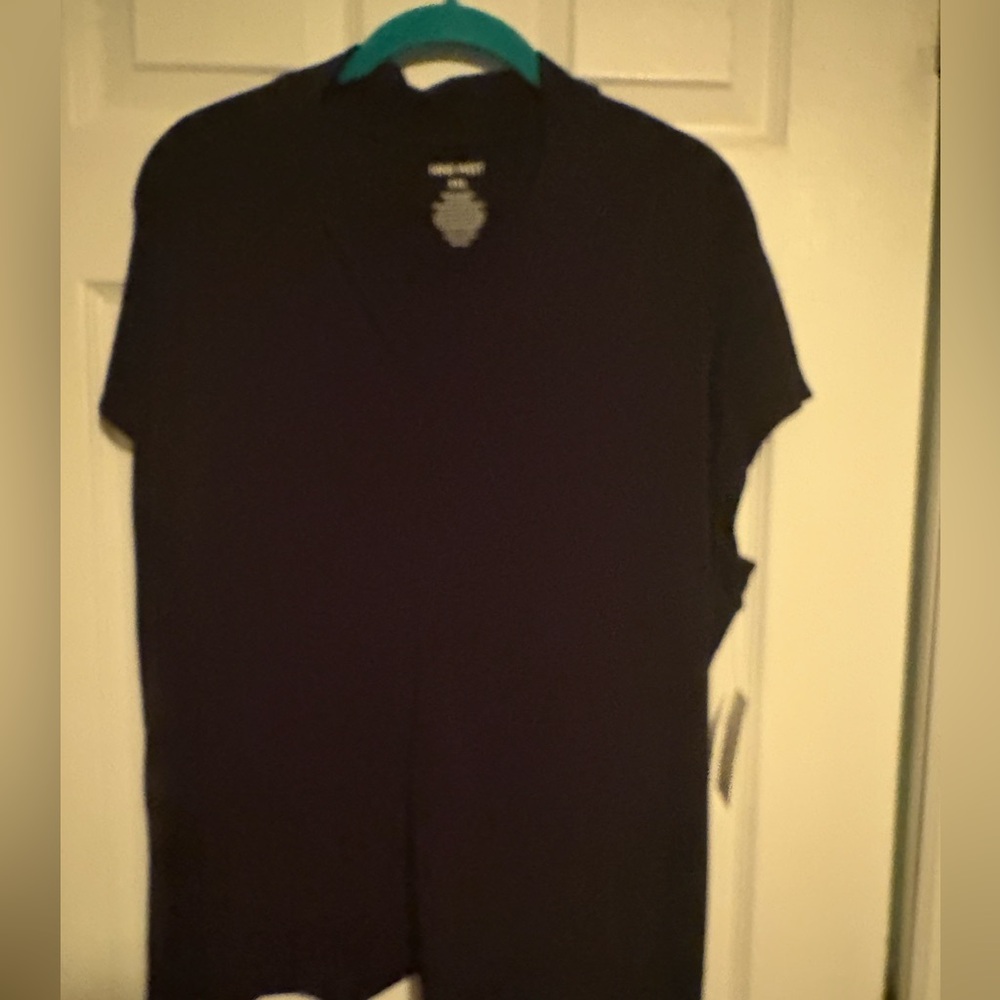 Nine West Deep Black V-Neck Top